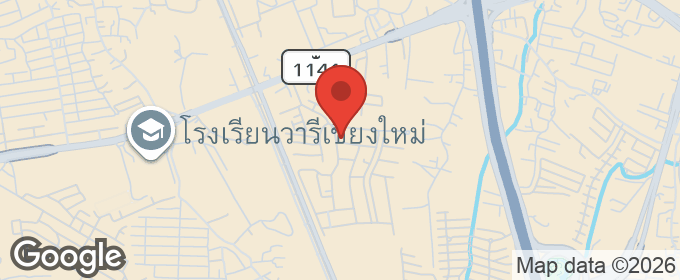 แผนที่ : บ้านในโครงการ Palm Spring หนองหอย ใกล้โรงเรียนวารี สนามบิน 5 นาที เชียงใหม่