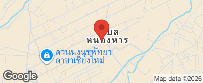 แผนที่ : ขายบ้านสวน สไตล์โมเดิร์น เฟอร์นิเจอร์ครบ 164.9 ตร.ว. หลังสวนนงนุชพัทยา ใกล้มหาวิทยาลัยแม่โจ้และโรงพยาบาลสันทราย