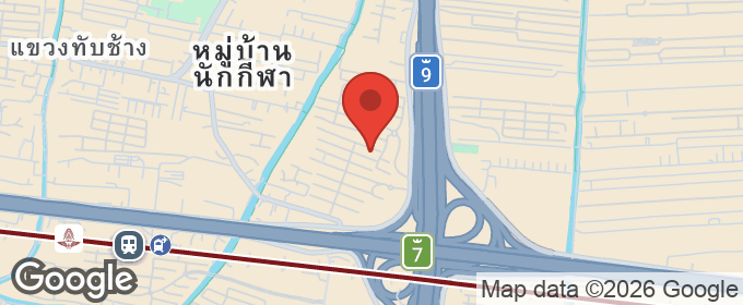 แผนที่ : ขายถูกมาก!! ที่ดิน 91.8 ตร.ว. อยู่ในหมู่บ้านณุศาศิริ ถ.กรุงเทพกรีฑา ใกล้มอเตอร์เวย์ รถไฟฟ้า รร.นานาชาติฯ