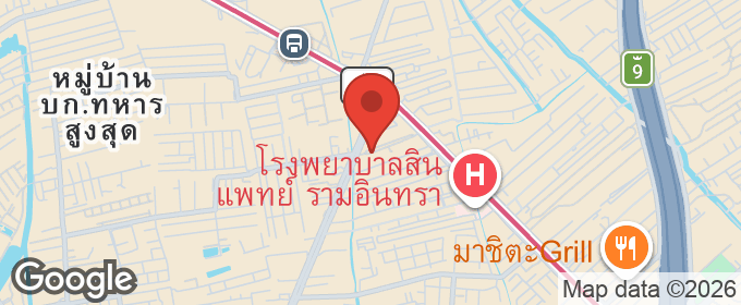 แผนที่ : คอนโดลุมพินีกม.8ให้เช่าพร้อมเครื่องใช้ไฟฟ้า รวมส่วนกลางแล้ว
