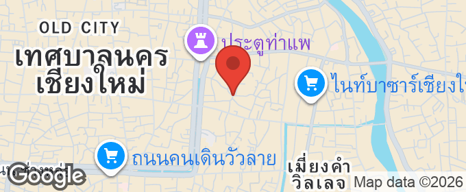 แผนที่ : ที่ดิน 150 ตรว. ทำเลนักท่องเที่ยว ใกล้ประตูท่าแพ อำเภอเมืองเชียงใหม่