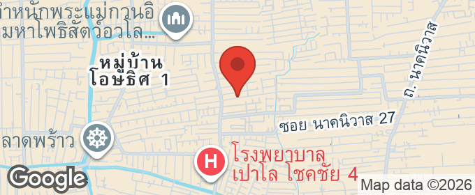 แผนที่ : ขายบ้านเดี่ยว 2 ชั้นสร้างใหม่ ลาดพร้าว โชคชัย4ซอย22 เนื้อที่ 51 ตร.วา พท.ใชัสอย 300 ตรม. บ้านหลังใหญ่ ตกแต่งอย่างดี