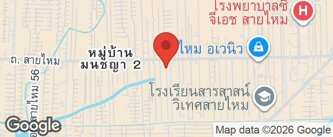 แผนที่ : ที่ดิน ซอย สายไหม 66 ใกล้ BTS คูคต ถมแล้ว ราคาถูก