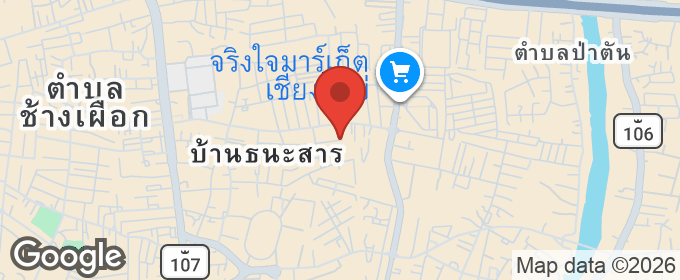 แผนที่ : ขายที่ดิน 200 ตรว. ถนนหมื่นด้ามพร้าคต ทำเลกลางเมืองเชียงใหม่ ใกล้ ม.ราชภัฏฯ  และตลาดธานินทร์