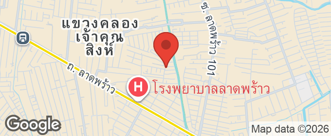 แผนที่ : ขายทาวน์เฮ้าส์ 2 ชั้น หมู่บ้านปรางทิพย์ หลังมุม  35 ตร.ว. ซอยลาดพร้าว95 ใกล้รถไฟฟ้า MRT ลาดพร้าว