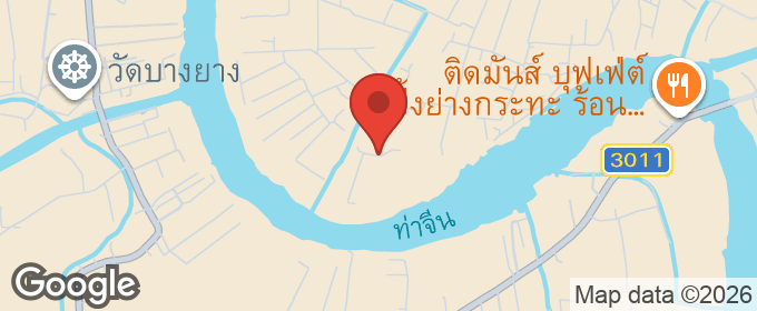 แผนที่ : ที่ดินริมแม่น้ำท่าจีน ใกล้วัดอ่างทอง ต.บางยาง อ.กระทุ่มแบน จ.สมุทรสาคร